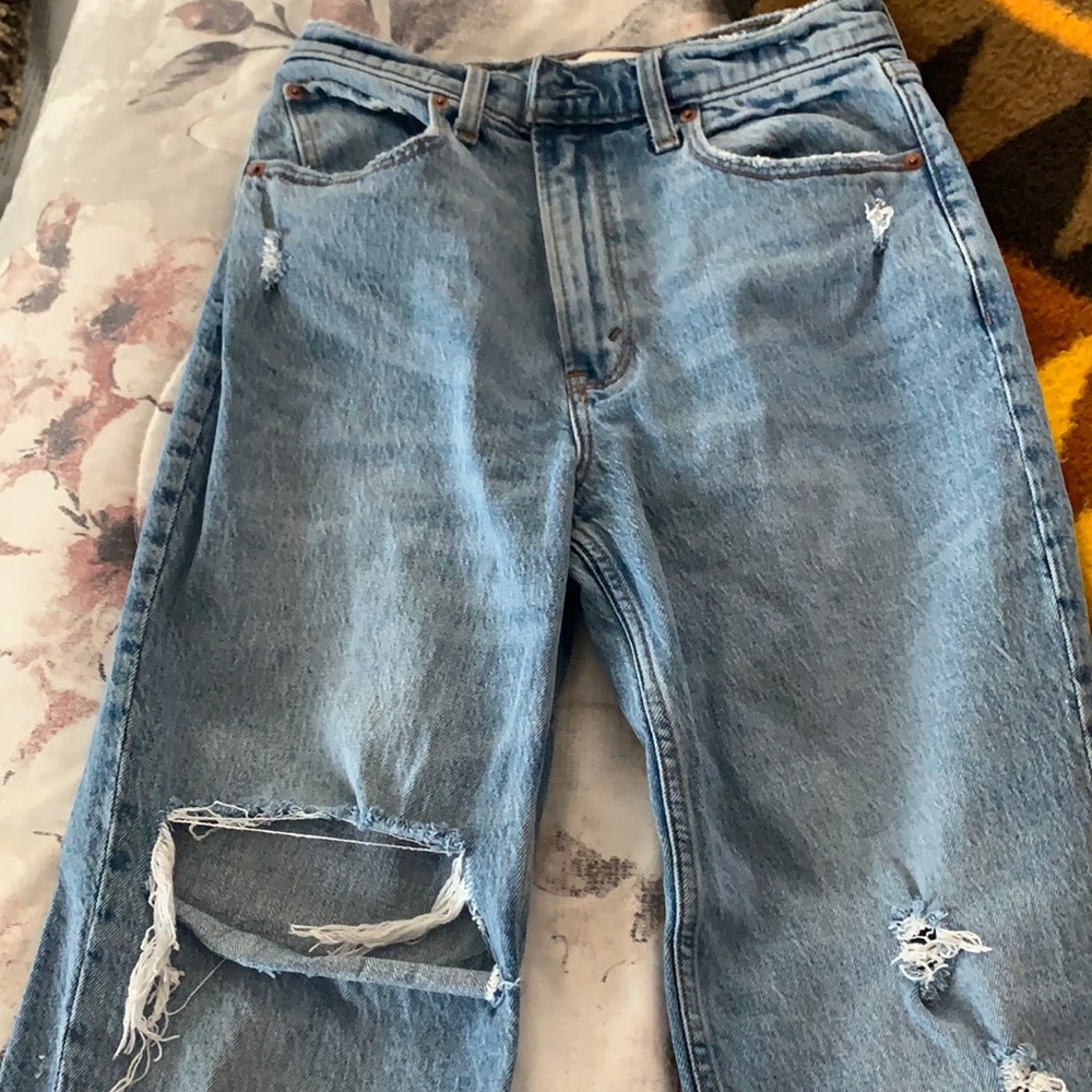 Abercrombie and Fitch 90s straight ultra high rise